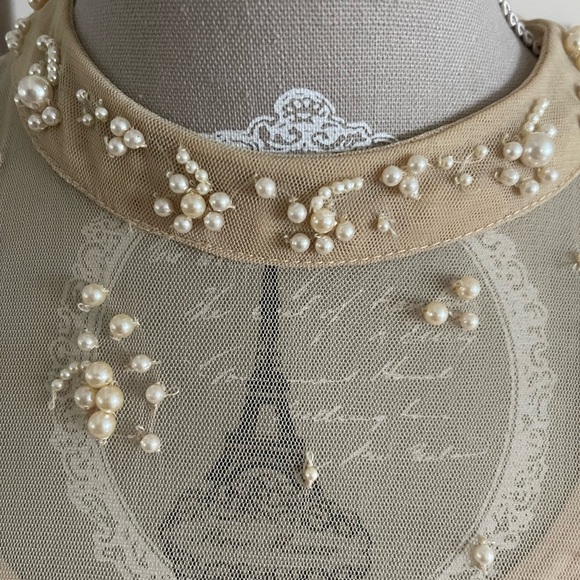 Free People Nude Pearl Embellished Bodysuit - Picture 5 of 6